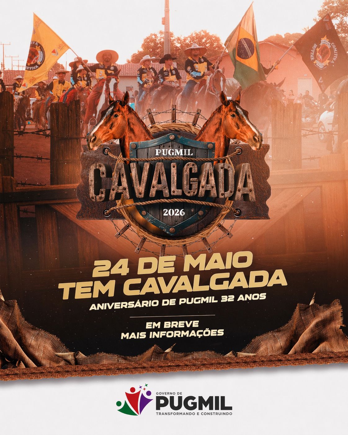 Cavalgada 2026 já tem data marcada em Pugmil.