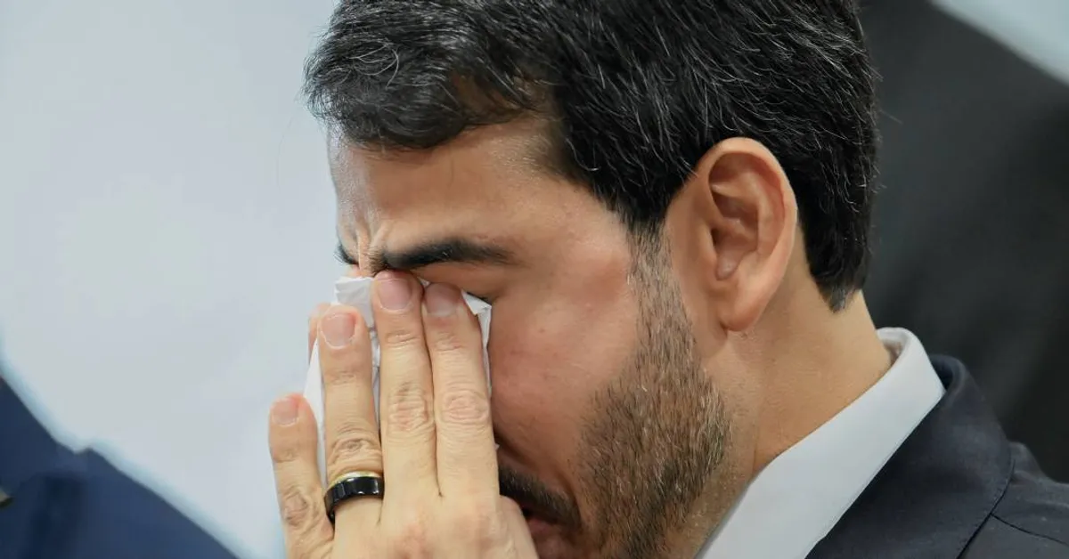 Jorge Messias e esposa Karina após derrota no Senado para o STF