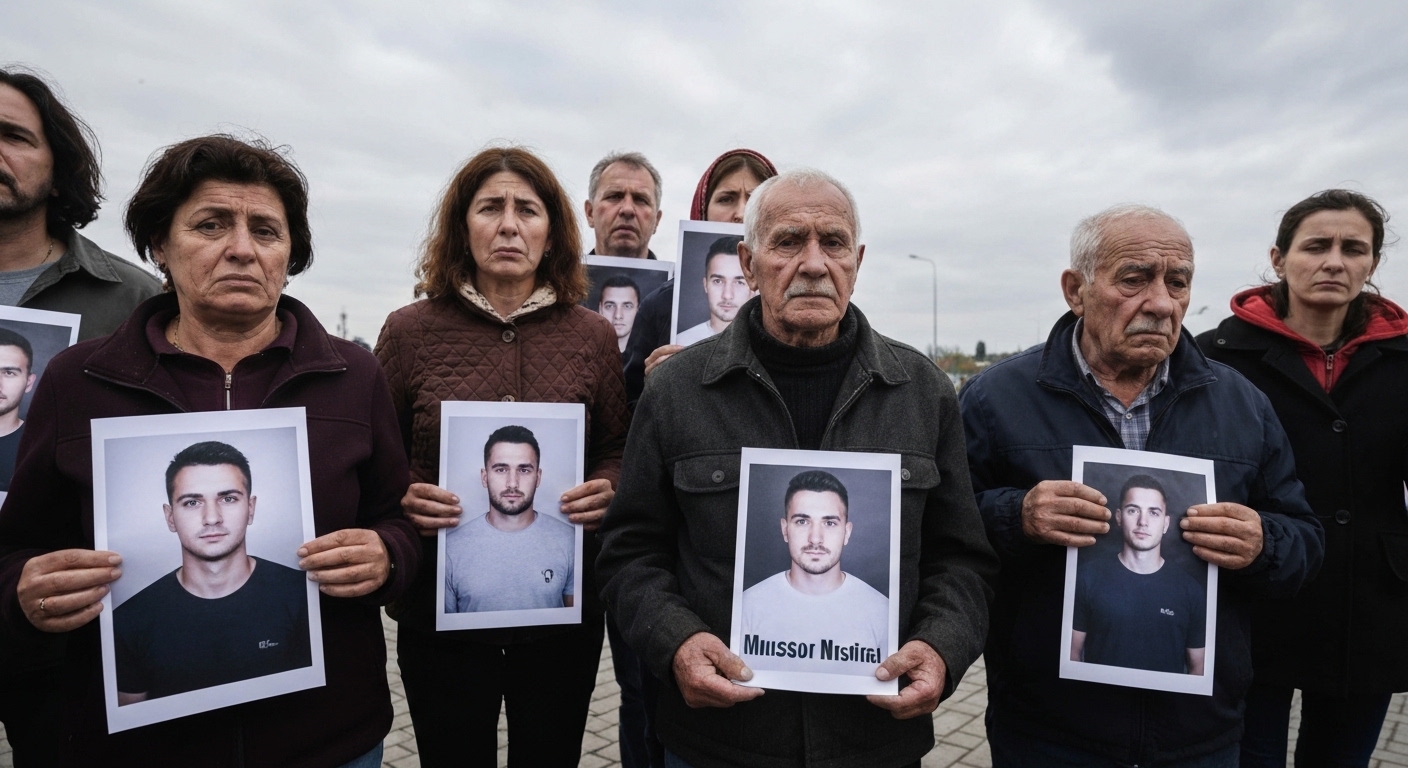 Famílias de José Neto Gomes Araújo e Ronaldo de Moura seguram fotos de seus entes queridos desaparecidos em Tocantins